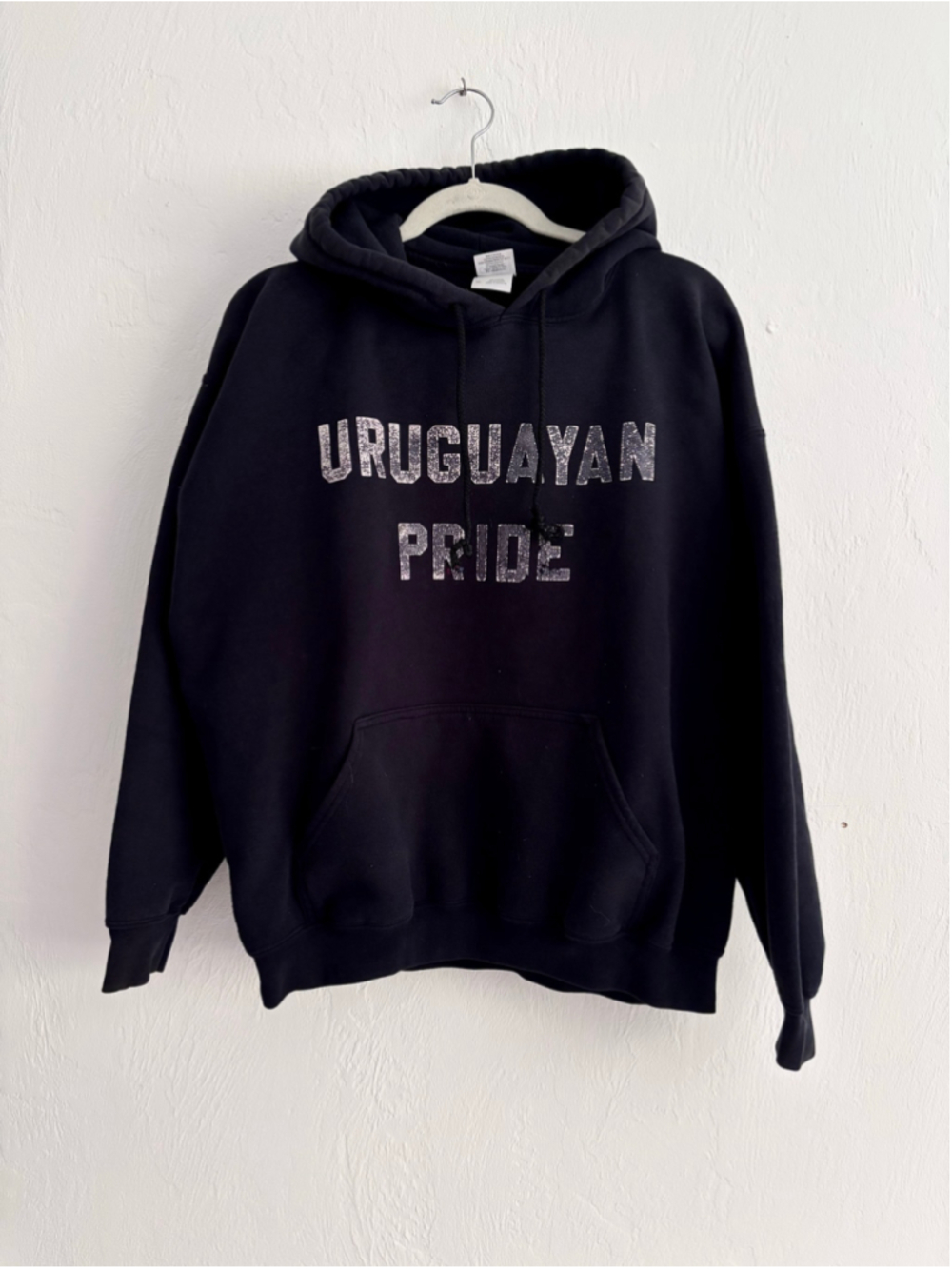 Unisex Gildan Uruguayan Pride Hoodie Sweatshirt Black XL